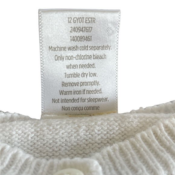 GYMBOREE | Floral Embroidered Vintage Style Button Down Sweater - Picture 4 of 6